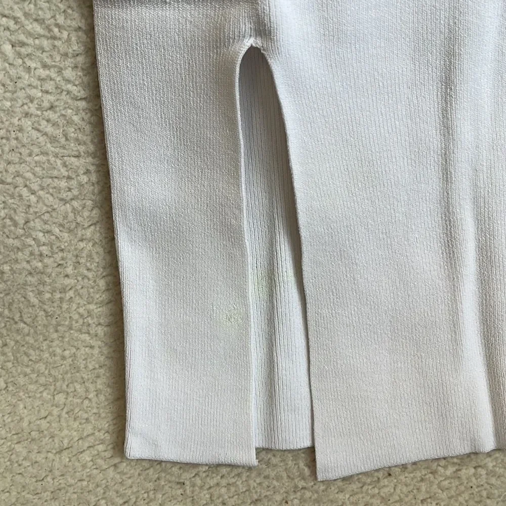 J Crew Sleeveless sweater-dress in stretch viscose blend Womens Small White - Picture 7 of 10